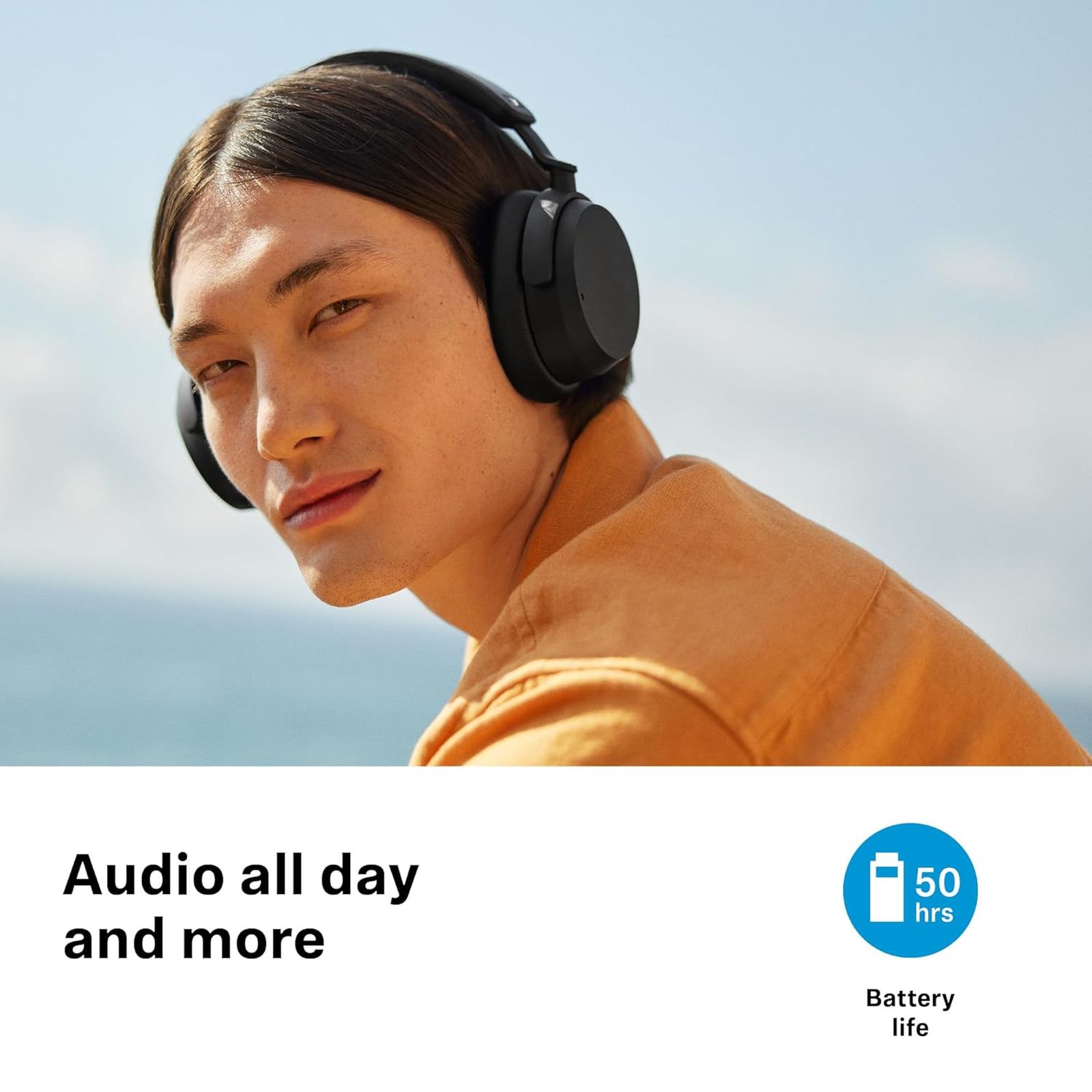 SENNHEISER ACCENTUM 700174 Bluetooth Headphone with Mic (50 Hour Battery Playtime, Over Ear, Black)_8