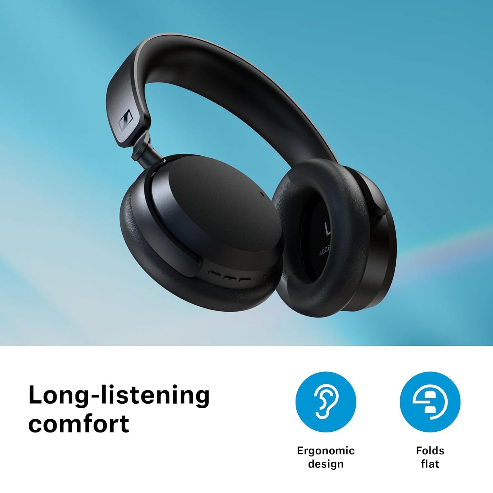 SENNHEISER ACCENTUM 700174 Bluetooth Headphone with Mic (50 Hour Battery Playtime, Over Ear, Black)_6