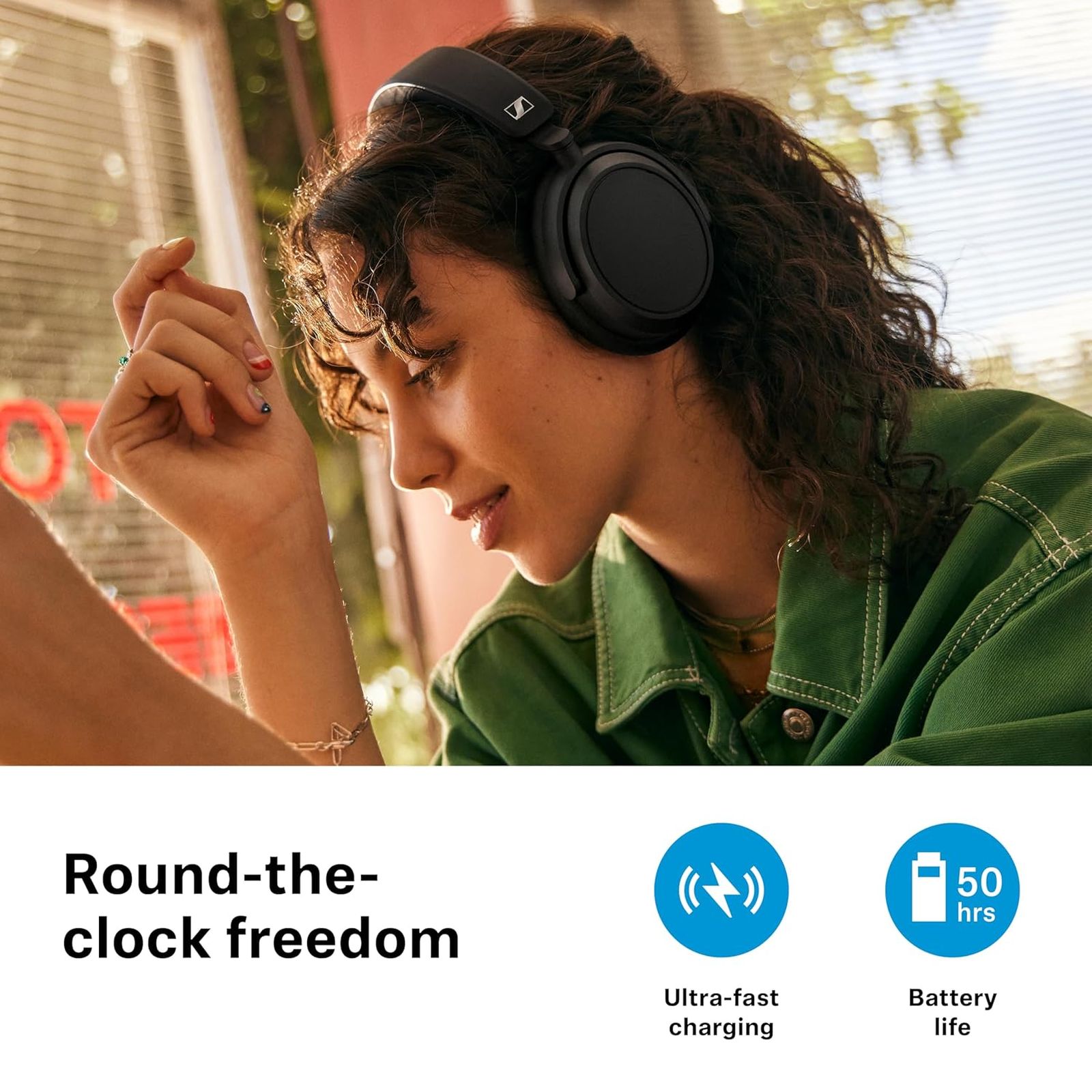 SENNHEISER ACCENTUM Plus 700176 Bluetooth Headphone with Mic (Adaptive Noise Cancellation, Dynamic Driver, Black)_6