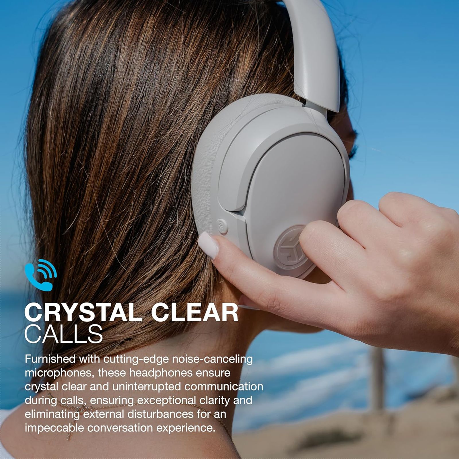 JLAB JBuds LUX HBJLUXANCRWHT62 Bluetooth Headphone with Mic (Hybrid Active Noise Cancellation, Over Ear, Cloud)_8