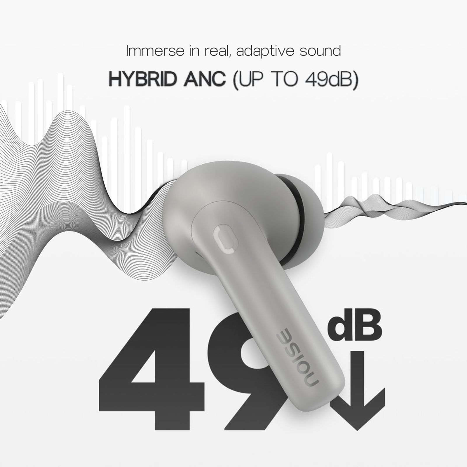 noise Air Buds Pro 6 TWS Earbuds with Active Noise Cancellation (IPX5 Water Resistant, Instacharge, Nimbus Grey)_13