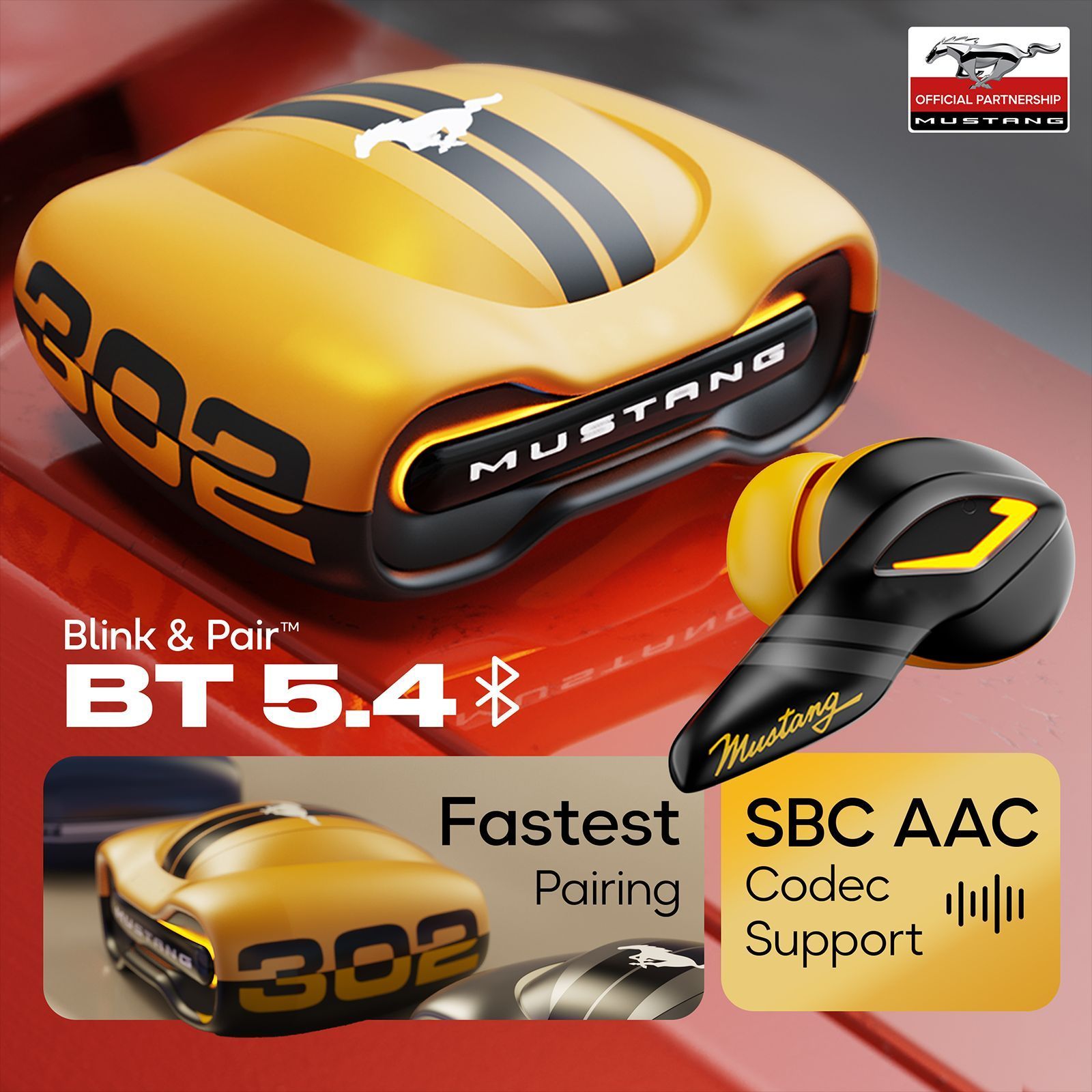 GOBOULT Mustang Torq FGTW196YLW TWS Earbuds with Environmental Noise Cancellation (IPX5 Water Resistant, Fast Charging, Yellow) GOBOULT Mustang Torq FGTW196YLW TWS Earbuds with Environmental Noise Cancellation (IPX5 Water Resistant, Fast Charging, Yellow)_17