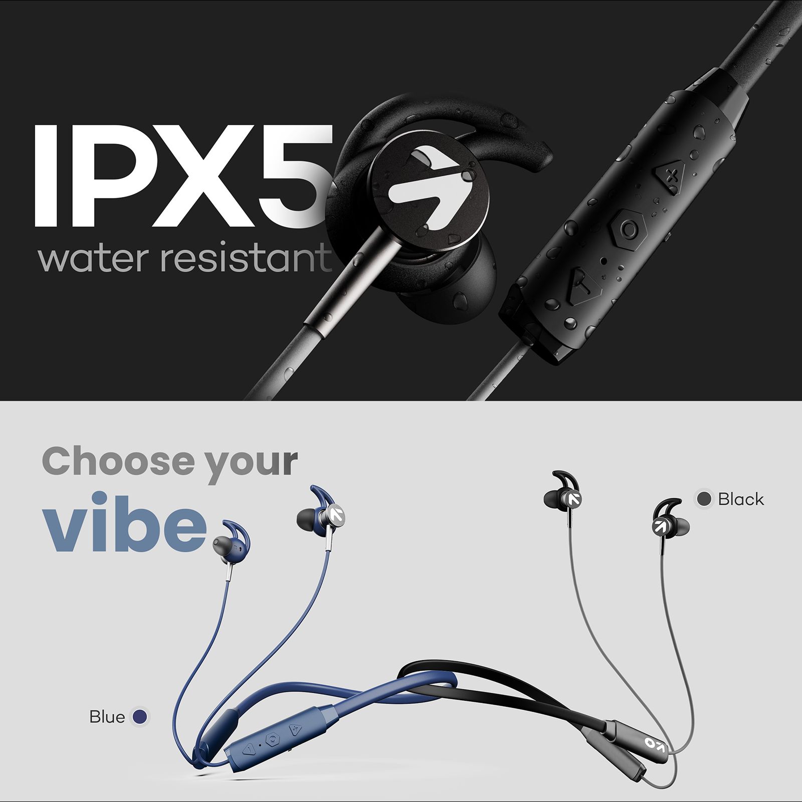 GOBOULT GX Charge RGNB156BLU Neckband with Environmental Noise Cancellation (IPX5 Water Resistant, Fast Charging, Blue) GOBOULT GX Charge RGNB156BLU Neckband with Environmental Noise Cancellation (IPX5 Water Resistant, Fast Charging, Blue)_8