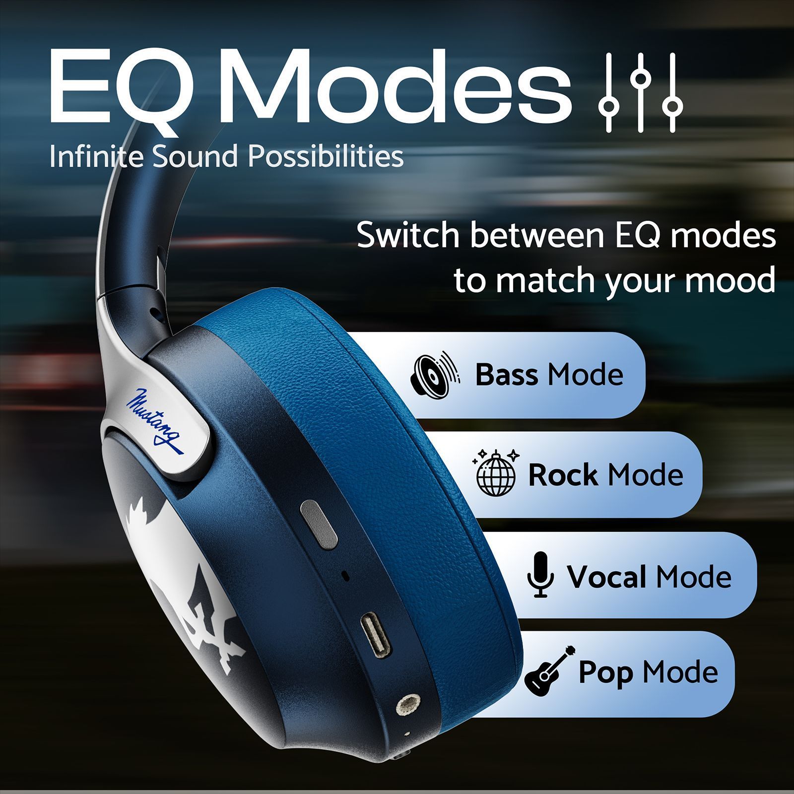 GOBOULT Mustang Q FGHP247QQQ Bluetooth Gaming Headphone with Environmental Noise Cancellation (Boom X Technology, Over Ear, Blue) GOBOULT Mustang Q FGHP247QQQ Bluetooth Gaming Headphone with Environmental Noise Cancellation (Boom X Technology, Over Ear, Blue)_14