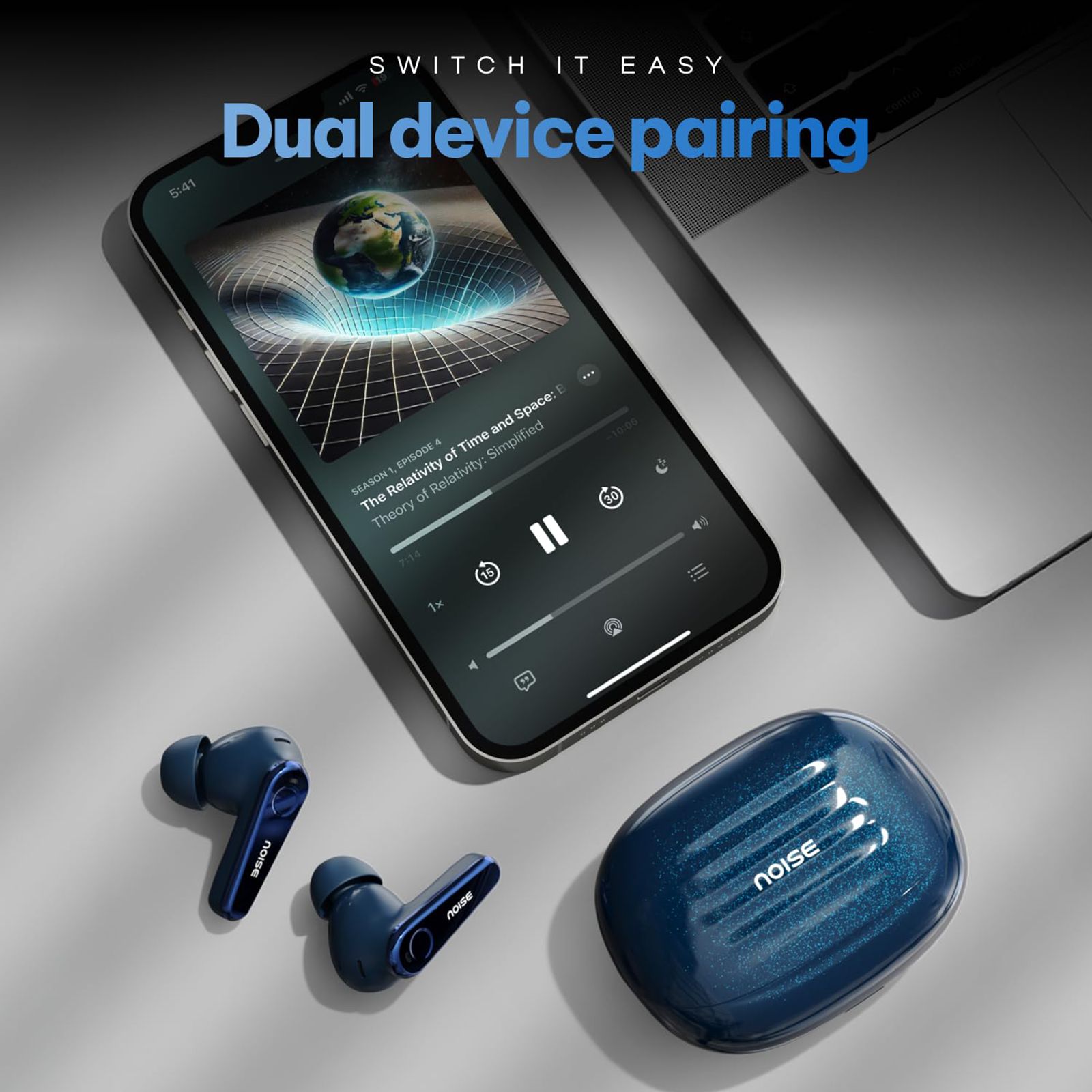 noise Buds X Ultra TWS Earbuds with Active Noise Cancellation (IPX5 Water Resistant, Instacharge, Space Blue)_10