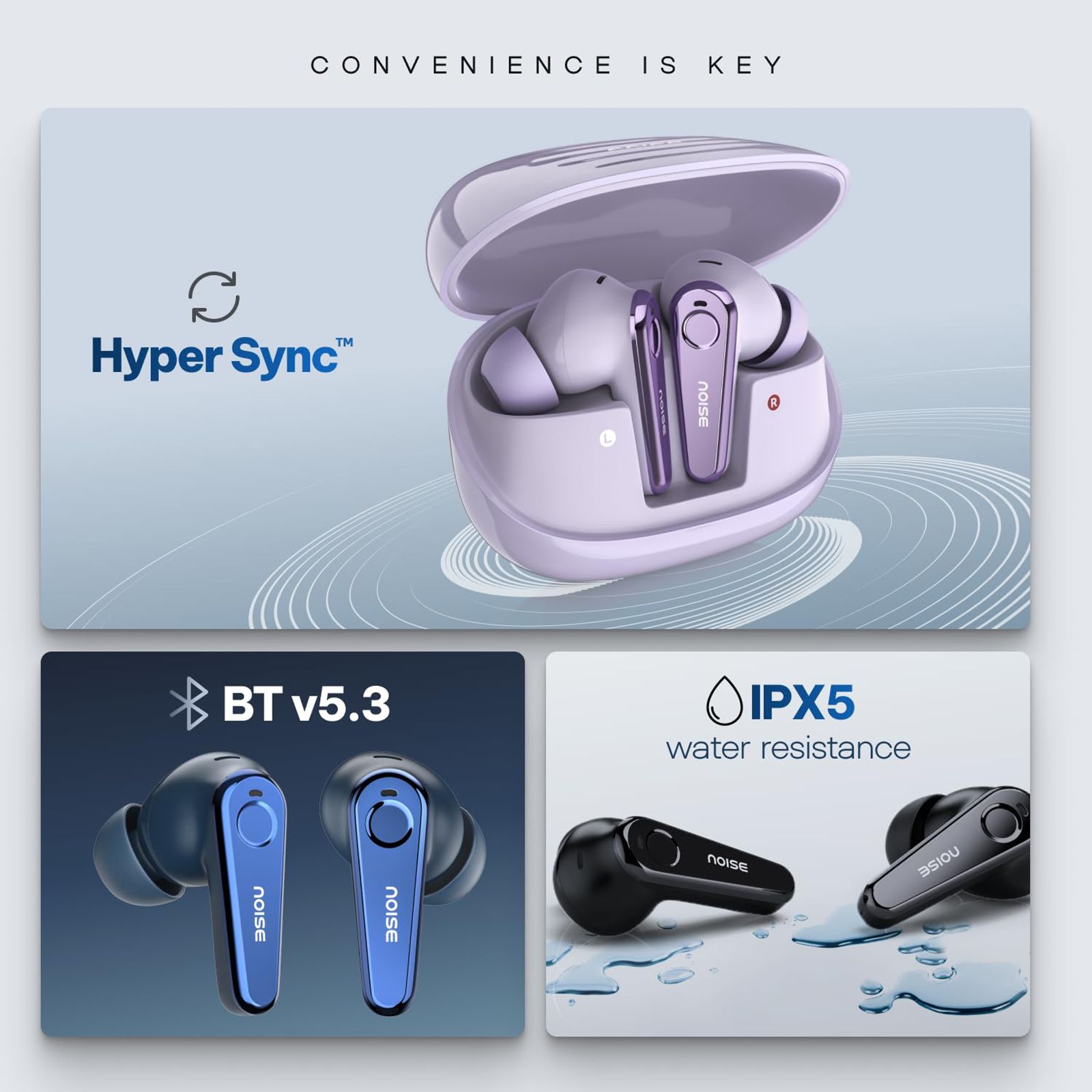 noise Buds X Ultra TWS Earbuds with Active Noise Cancellation (IPX5 Water Resistant, Instacharge, Space Blue)_14