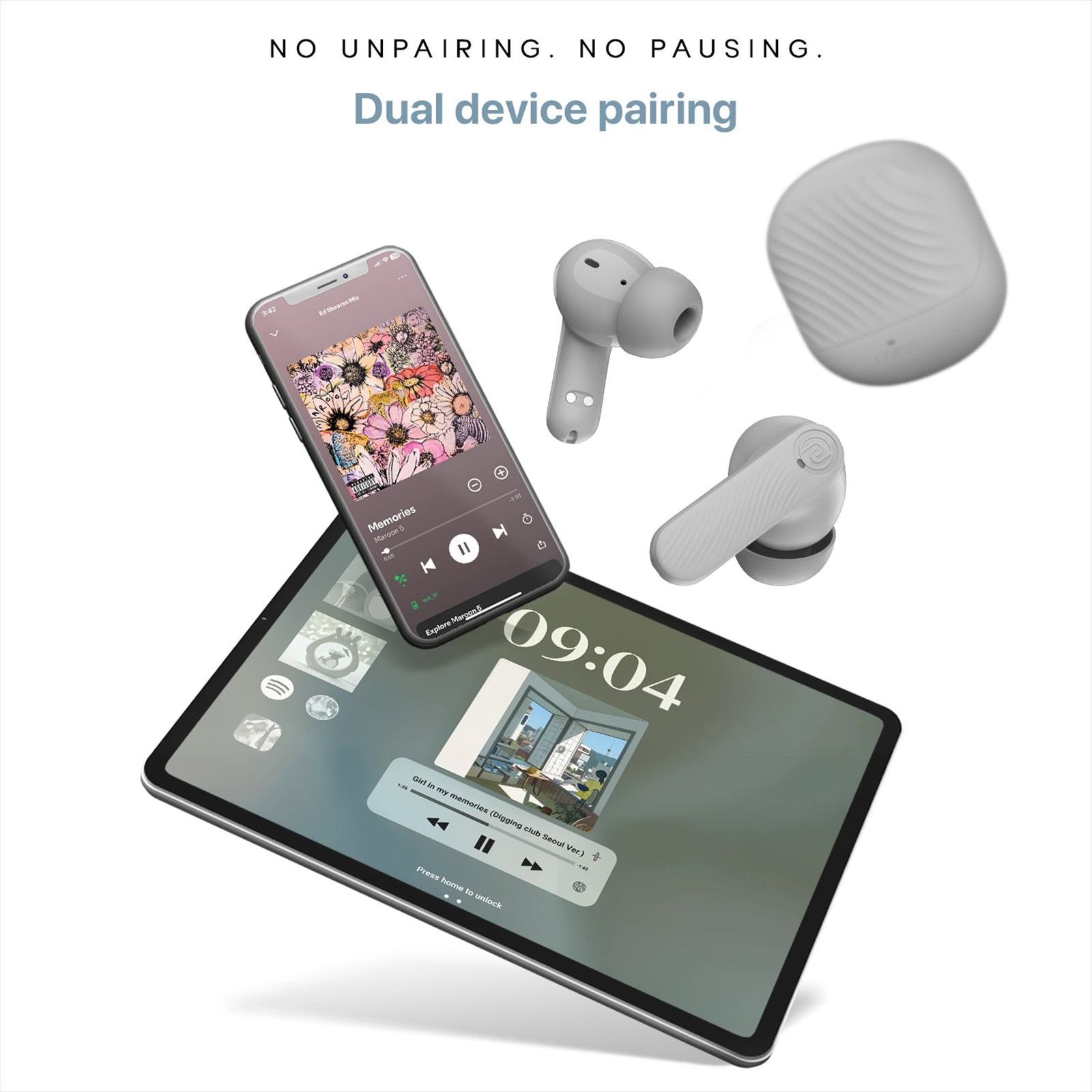noise Buds X2 TWS Earbuds with Active Noise Cancellation (IPX5 Water Resistant, Instacharge, Pebble Grey) noise Buds X2 TWS Earbuds with Active Noise Cancellation (IPX5 Water Resistant, Instacharge, Pebble Grey)_7