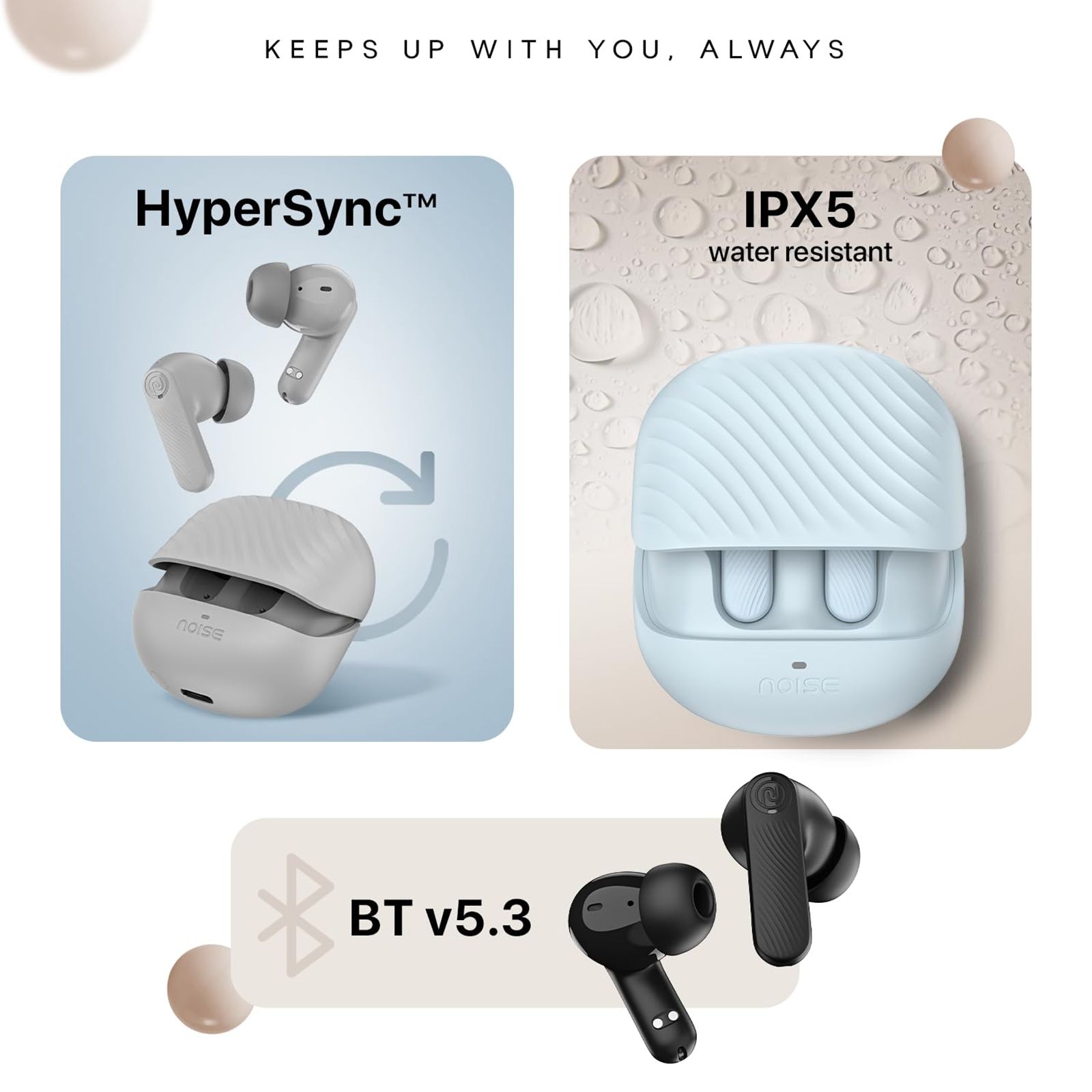 noise Buds X2 TWS Earbuds with Active Noise Cancellation (IPX5 Water Resistant, Instacharge, Tide Blue)_11