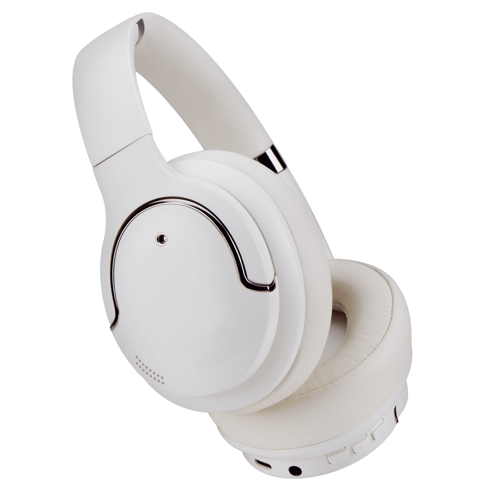 Croma Bluetooth Headphone with Mic (Active Noise Cancellation, Over Ear, Beige)_11