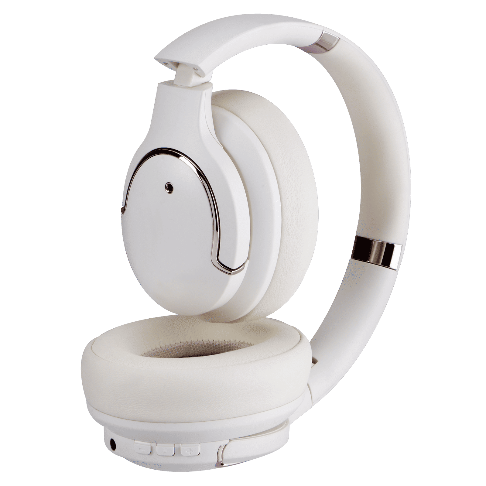 Croma Bluetooth Headphone with Mic (Active Noise Cancellation, Over Ear, Beige)_17