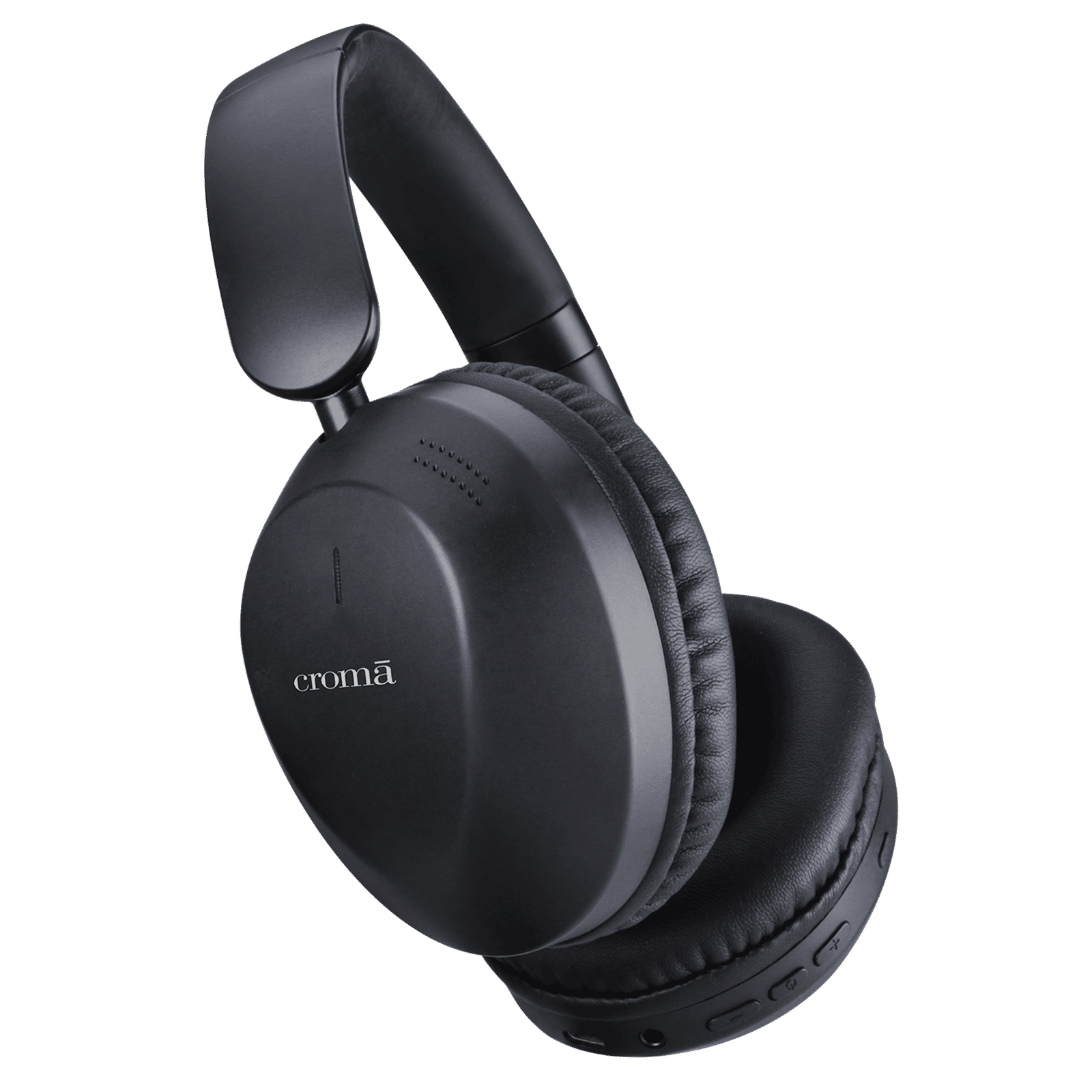 Croma HE101 Bluetooth Headphone with Mic (Environmental Noise Cancellation, Over Ear, Black) Croma HE101 Bluetooth Headphone with Mic (Environmental Noise Cancellation, Over Ear, Black)_1