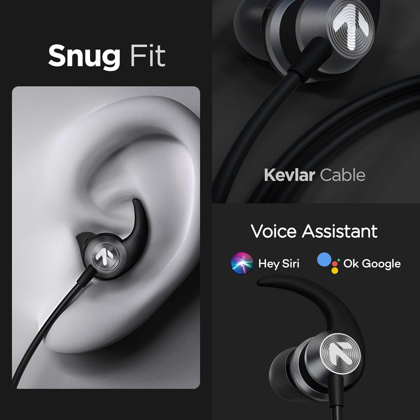 GOBOULT X1 Pro Wired Earphone with Mic (USB Type-C Connector, In Ear, Black)_4