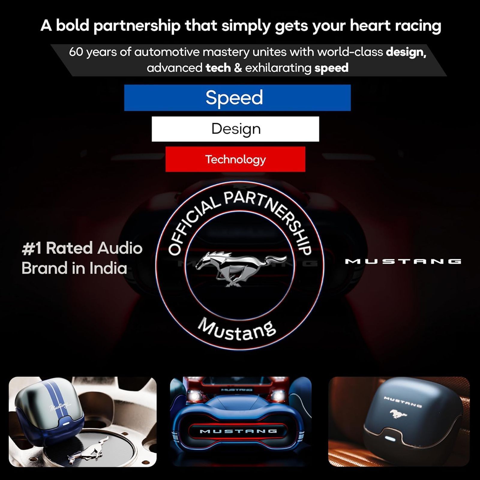 GOBOULT Mustang Torq TWS Earbuds with Environmental Noise Cancellation (IPX5 Water Resistant, Fast Charging, Blue)_5