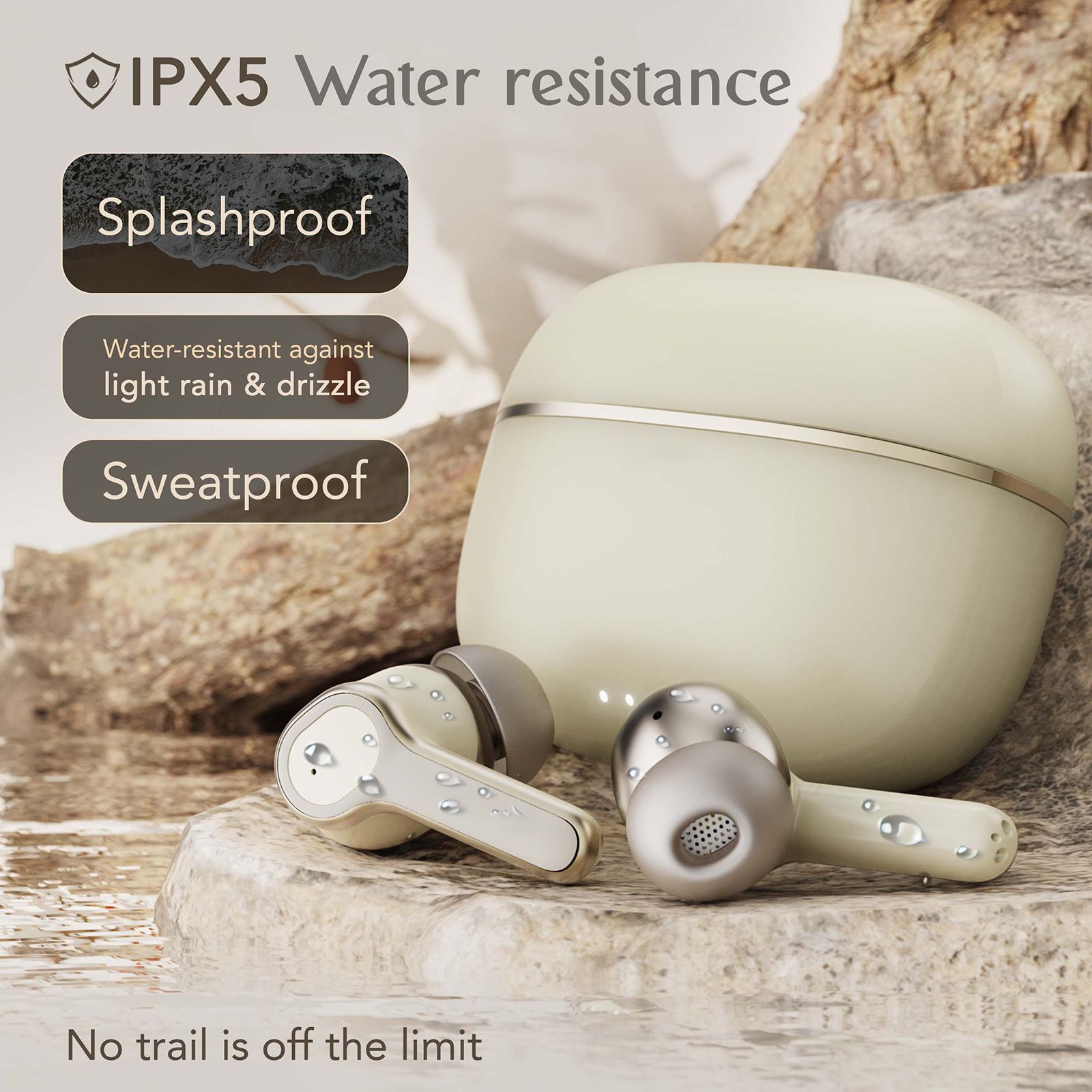 GOBOULT Z40 Ultra TWS Earbuds with Active Noise Cancellation (IPX5 Water Resistant, Dual Device Pairing, Beige) GOBOULT Z40 Ultra TWS Earbuds with Active Noise Cancellation (IPX5 Water Resistant, Dual Device Pairing, Beige)_6
