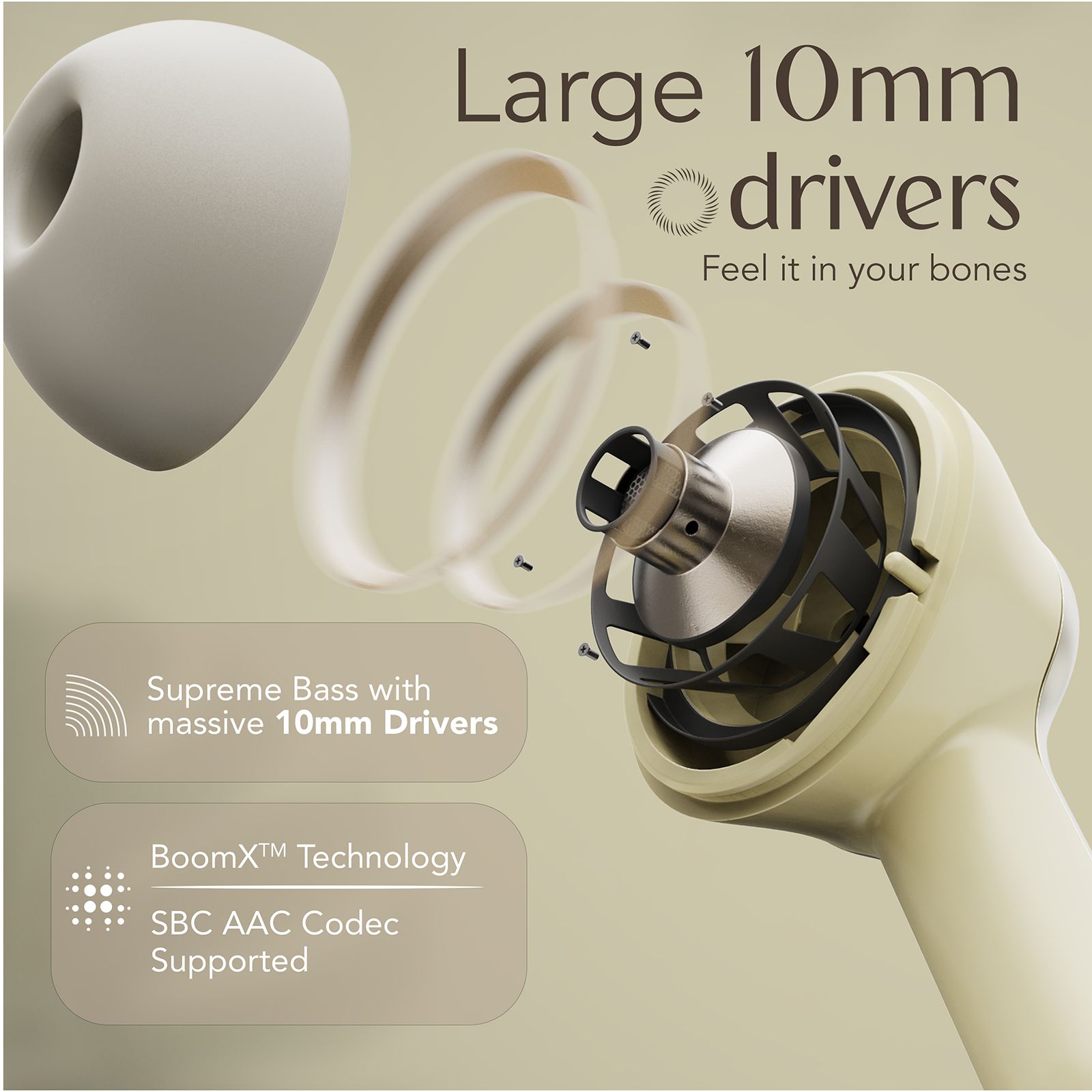 GOBOULT Z40 Ultra TWS Earbuds with Active Noise Cancellation (IPX5 Water Resistant, Dual Device Pairing, Beige) GOBOULT Z40 Ultra TWS Earbuds with Active Noise Cancellation (IPX5 Water Resistant, Dual Device Pairing, Beige)_7