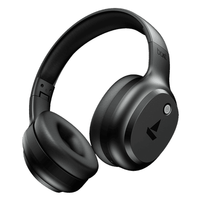 boAt Rockerz 421 Bluetooth Headphone with Mic (40 Hours Playback, Over Ear, Black Sabre)
