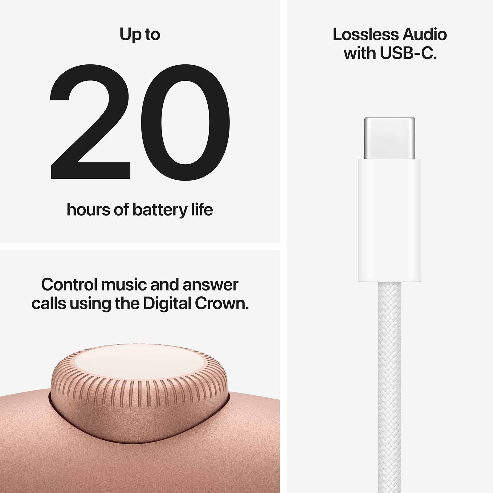 Apple AirPods Max 2 MHWN4HN/A Bluetooth Headphone without Mic (Active Noise Cancellation, Over Ear, Orange)_5