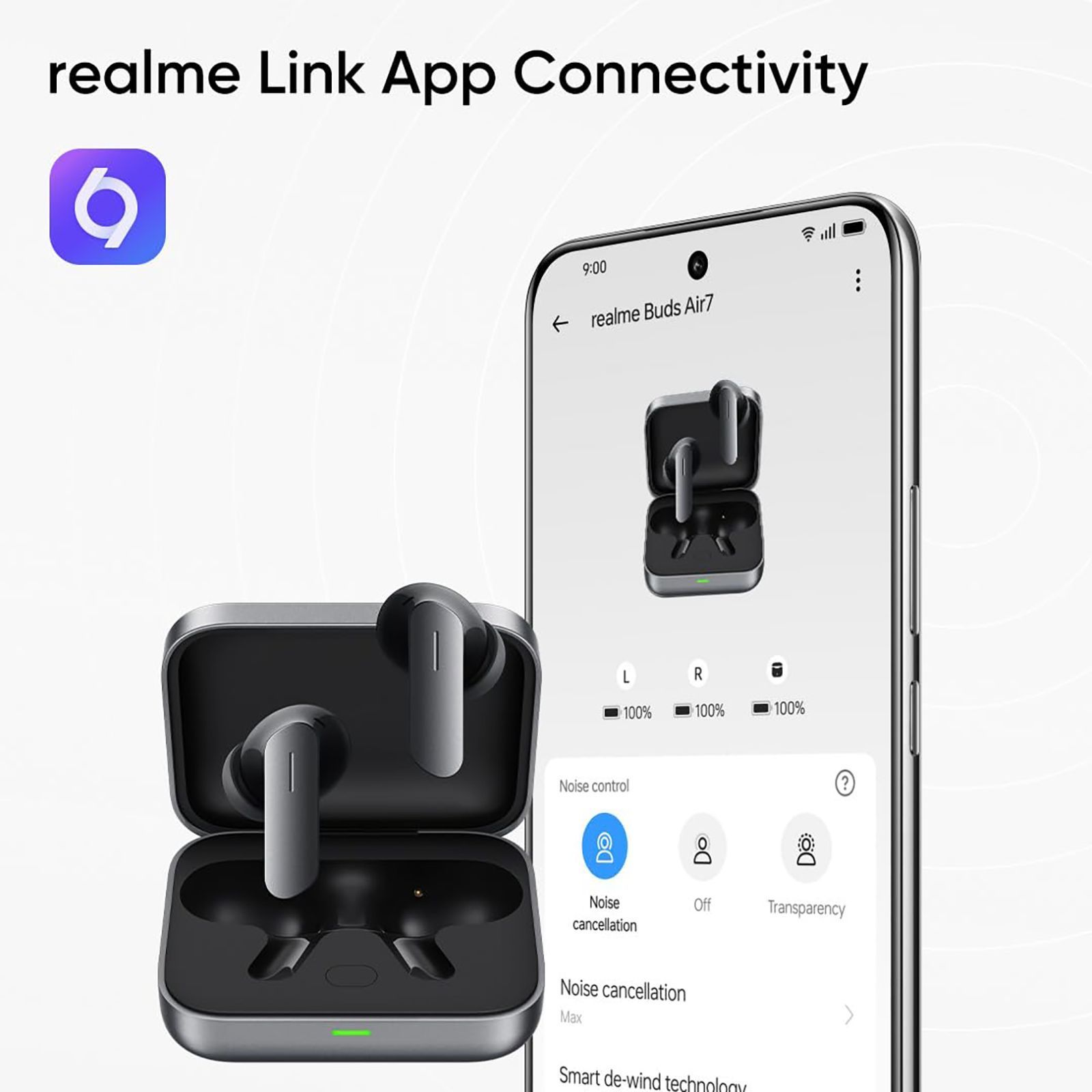 realme Buds Air7 TWS Earbuds with Active Noise Cancellation (IP55 Dust & Water Resistant, Dynamic Audio, Slate Grey) realme Buds Air7 TWS Earbuds with Active Noise Cancellation (IP55 Dust & Water Resistant, Dynamic Audio, Slate Grey)_13
