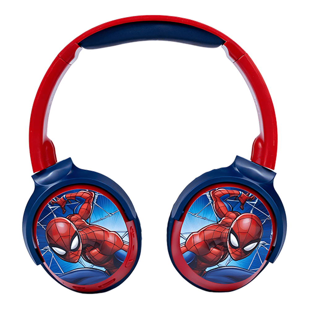 VOLKANO Marvel Spiderman MV-9955-SM Bluetooth Headphone with Mic (Kids Friendly Volume, Over Ear, Red)_1
