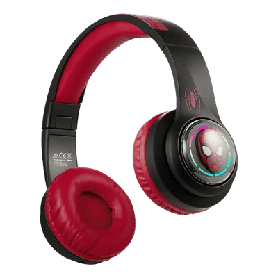 VOLKANO Marvel Spiderman 3D MV-3054-SM Bluetooth Headphone with Mic (Kids Friendly Volume, Over Ear, Red)