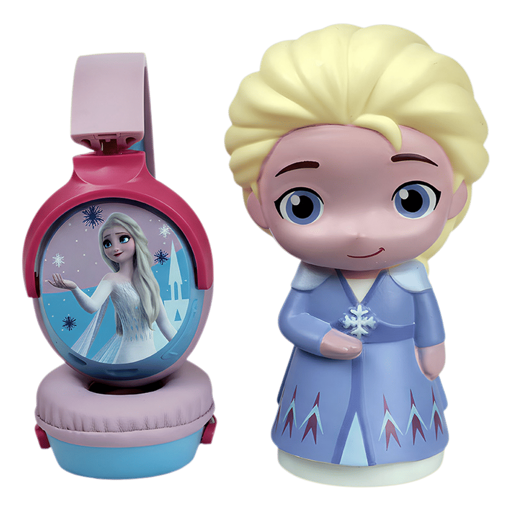 VOLKANO Disney Frozen DY-5060-FR Bluetooth Headphone with Mic (Kids Friendly Volume, Over Ear, Pink) VOLKANO Disney Frozen DY-5060-FR Bluetooth Headphone with Mic (Kids Friendly Volume, Over Ear, Pink)_1