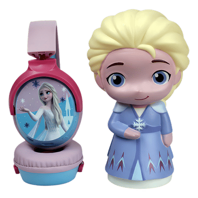 VOLKANO Disney Frozen DY-5060-FR Bluetooth Headphone with Mic (Kids Friendly Volume, Over Ear, Pink)
