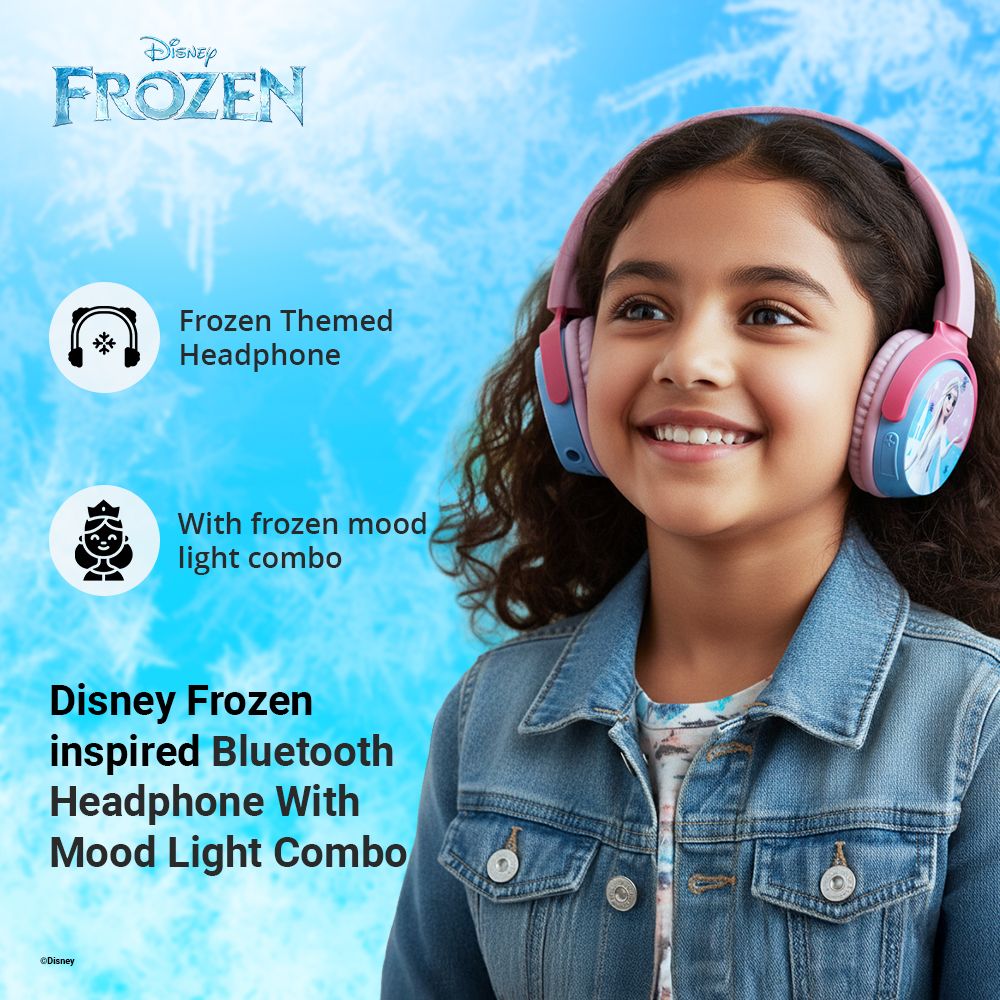VOLKANO Disney Frozen DY-5060-FR Bluetooth Headphone with Mic (Kids Friendly Volume, Over Ear, Pink) VOLKANO Disney Frozen DY-5060-FR Bluetooth Headphone with Mic (Kids Friendly Volume, Over Ear, Pink)_6