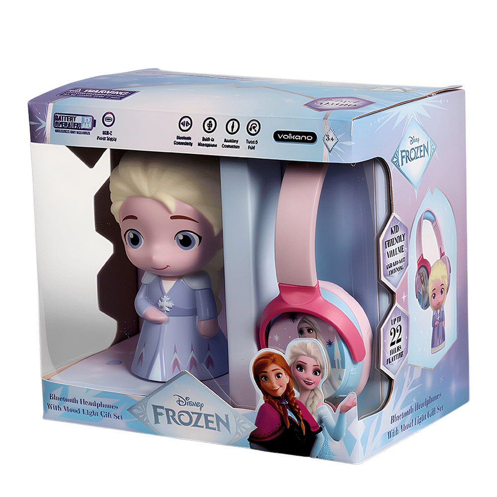 VOLKANO Disney Frozen DY-5060-FR Bluetooth Headphone with Mic (Kids Friendly Volume, Over Ear, Pink) VOLKANO Disney Frozen DY-5060-FR Bluetooth Headphone with Mic (Kids Friendly Volume, Over Ear, Pink)_3