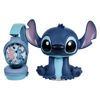 VOLKANO Disney Stitch DY-5060-ST Bluetooth Headphone with Mic (Kids Friendly Volume, Over Ear, Blue)