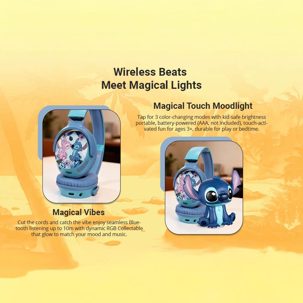 VOLKANO Disney Stitch DY-5060-ST Bluetooth Headphone with Mic (Kids Friendly Volume, Over Ear, Blue) VOLKANO Disney Stitch DY-5060-ST Bluetooth Headphone with Mic (Kids Friendly Volume, Over Ear, Blue)_10