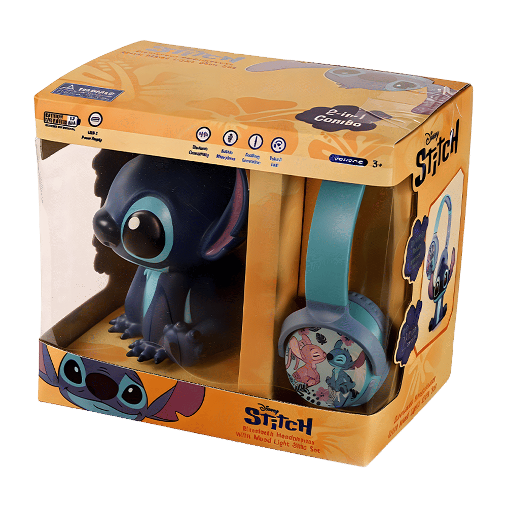 VOLKANO Disney Stitch DY-5060-ST Bluetooth Headphone with Mic (Kids Friendly Volume, Over Ear, Blue) VOLKANO Disney Stitch DY-5060-ST Bluetooth Headphone with Mic (Kids Friendly Volume, Over Ear, Blue)_3