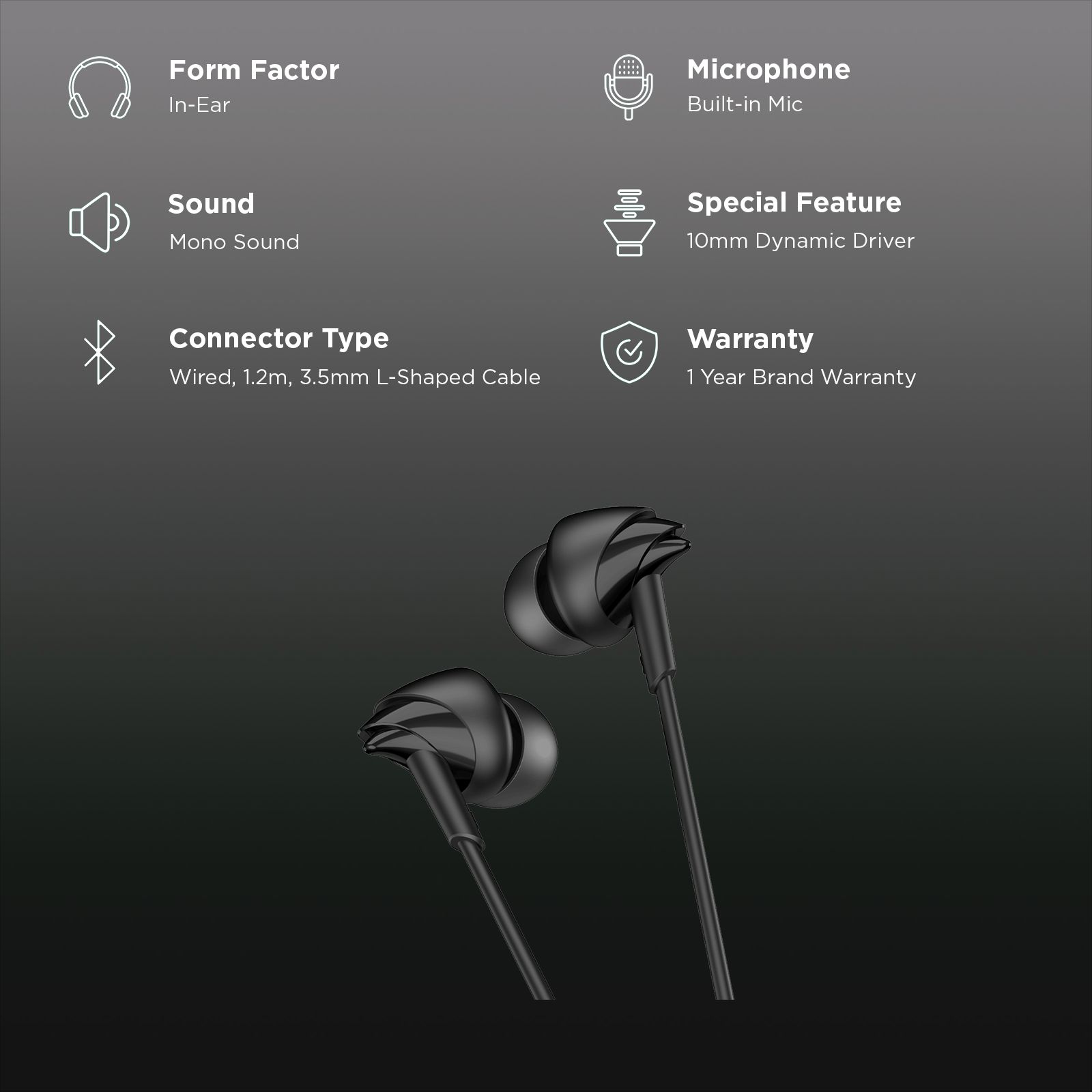 boAt BassHeads 212L Wired Earphone with Mic (3.5mm L-Shaped Connector, In Ear, Active Black)_2