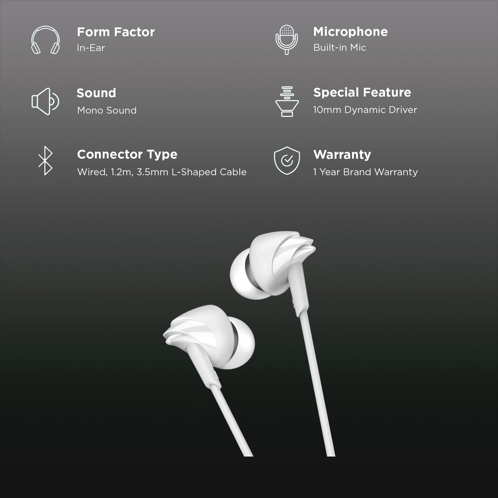 boAt BassHeads 212L Wired Earphone with Mic (3.5mm L-Shaped Connector, In Ear, Active White)_2