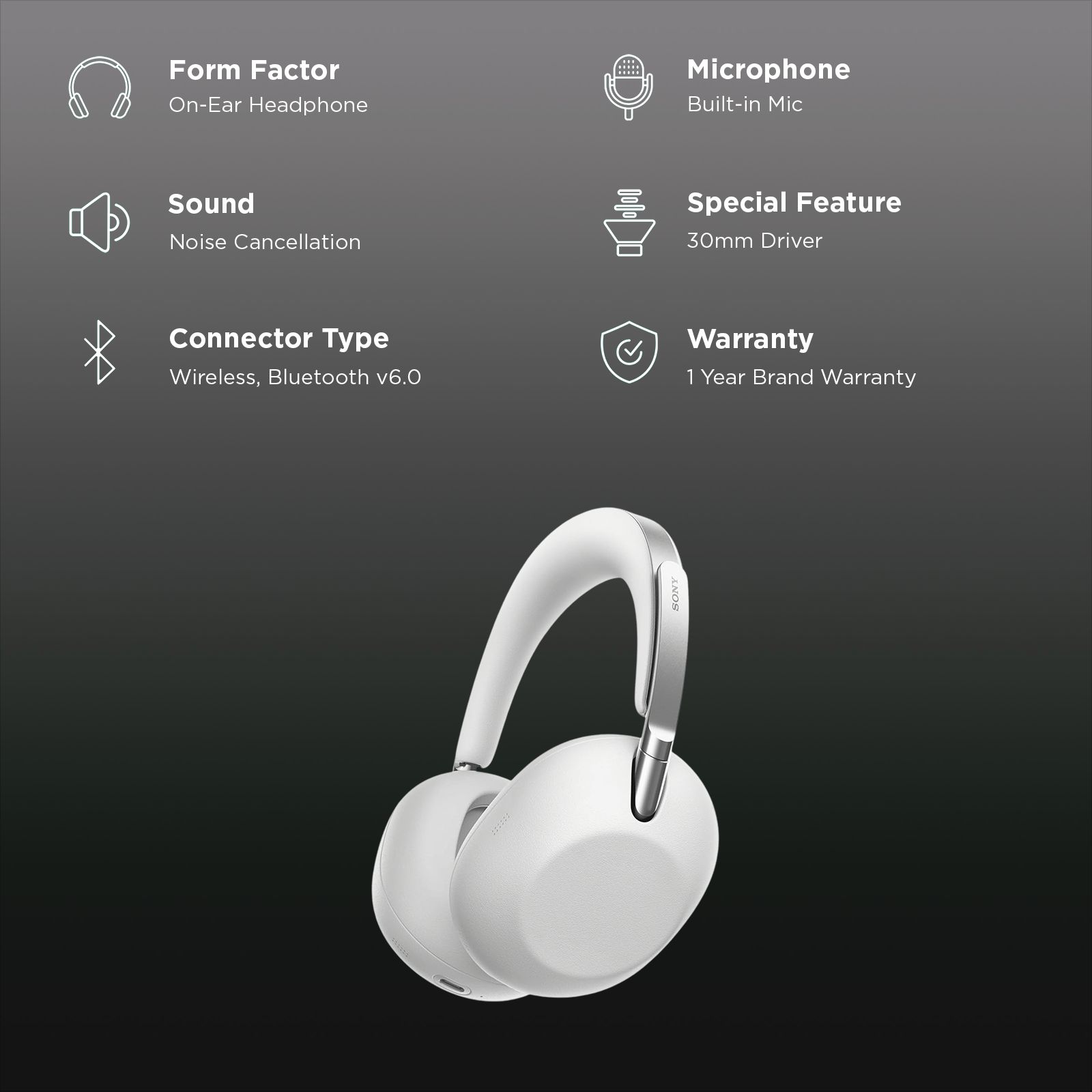 SONY 1000XX Series WH-1000XX Bluetooth Headphone with Mic (Noise Cancellation, On Ear, Platinum) SONY 1000XX Series WH-1000XX Bluetooth Headphone with Mic (Noise Cancellation, On Ear, Platinum)_2