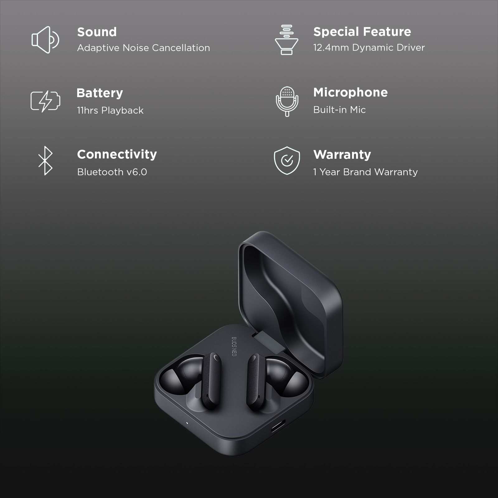 Nothing CMF Buds Neo TWS Earbuds with Adaptive Noise Cancellation (Spatial Audio, Black) Nothing CMF Buds Neo TWS Earbuds with Adaptive Noise Cancellation (Spatial Audio, Black)_2