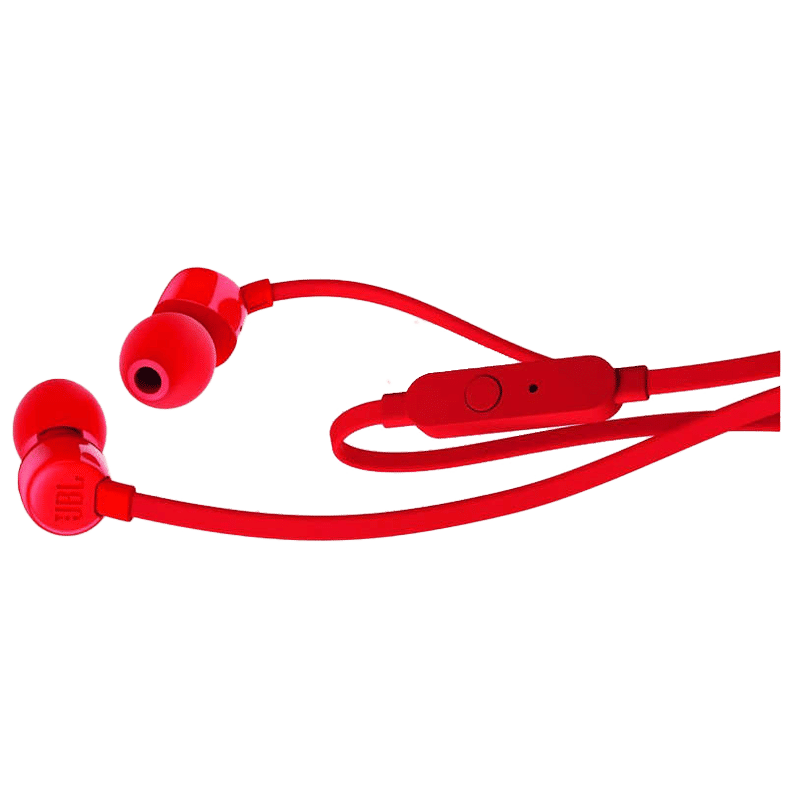 JBL Tune 110 JBLT110RED In-Ear Wired Earphone with Mic (JBL Pure Bass sound, Red)_11