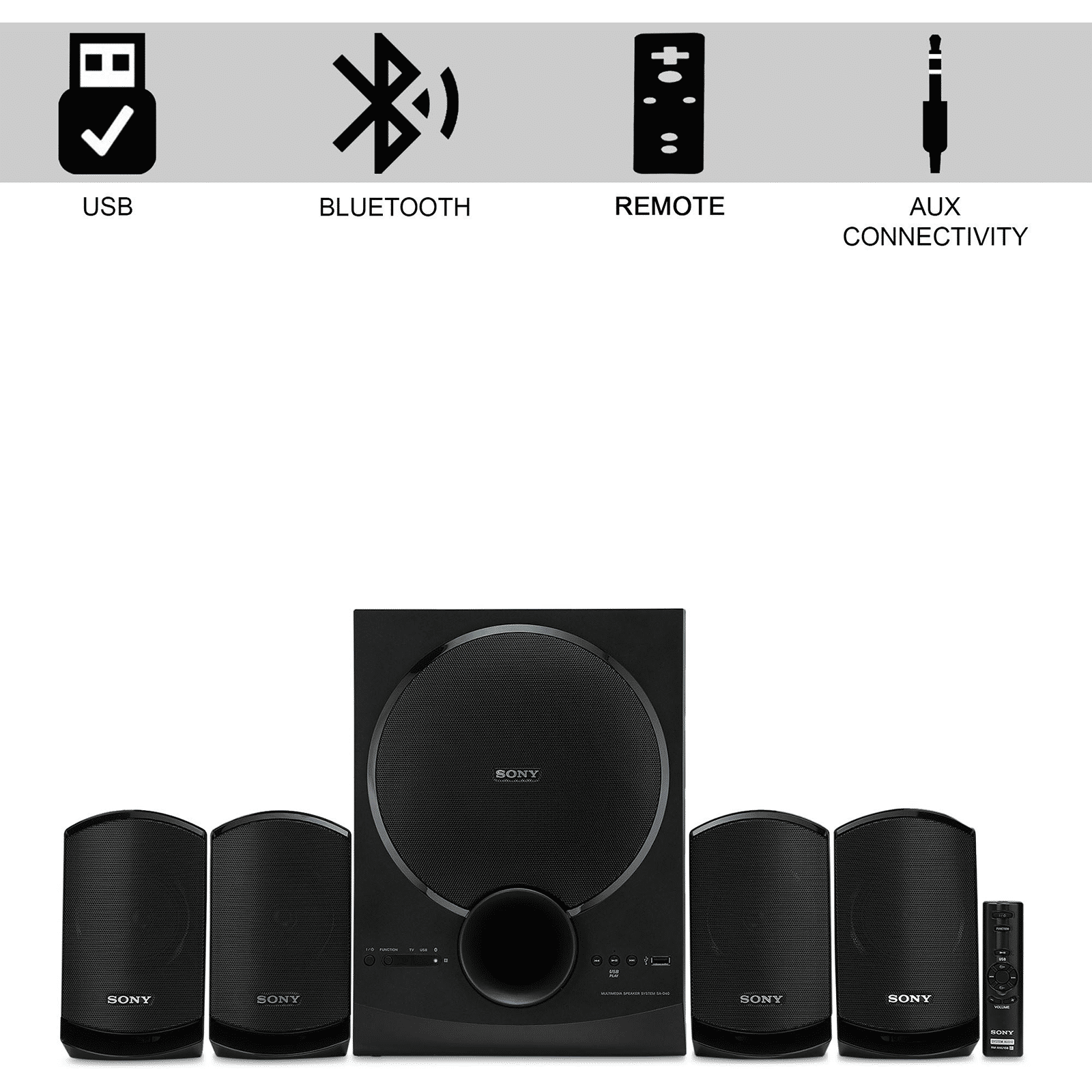 SONY SA-D40 4.1 80W Multimedia Speaker (Surround Sound, 4.1 Channel, Black)_12