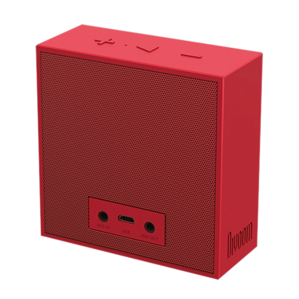 Divoom TimeBox Mini with Built-in Mic for Voice Memo Smart Speaker (Smart Alarm, Red)_5