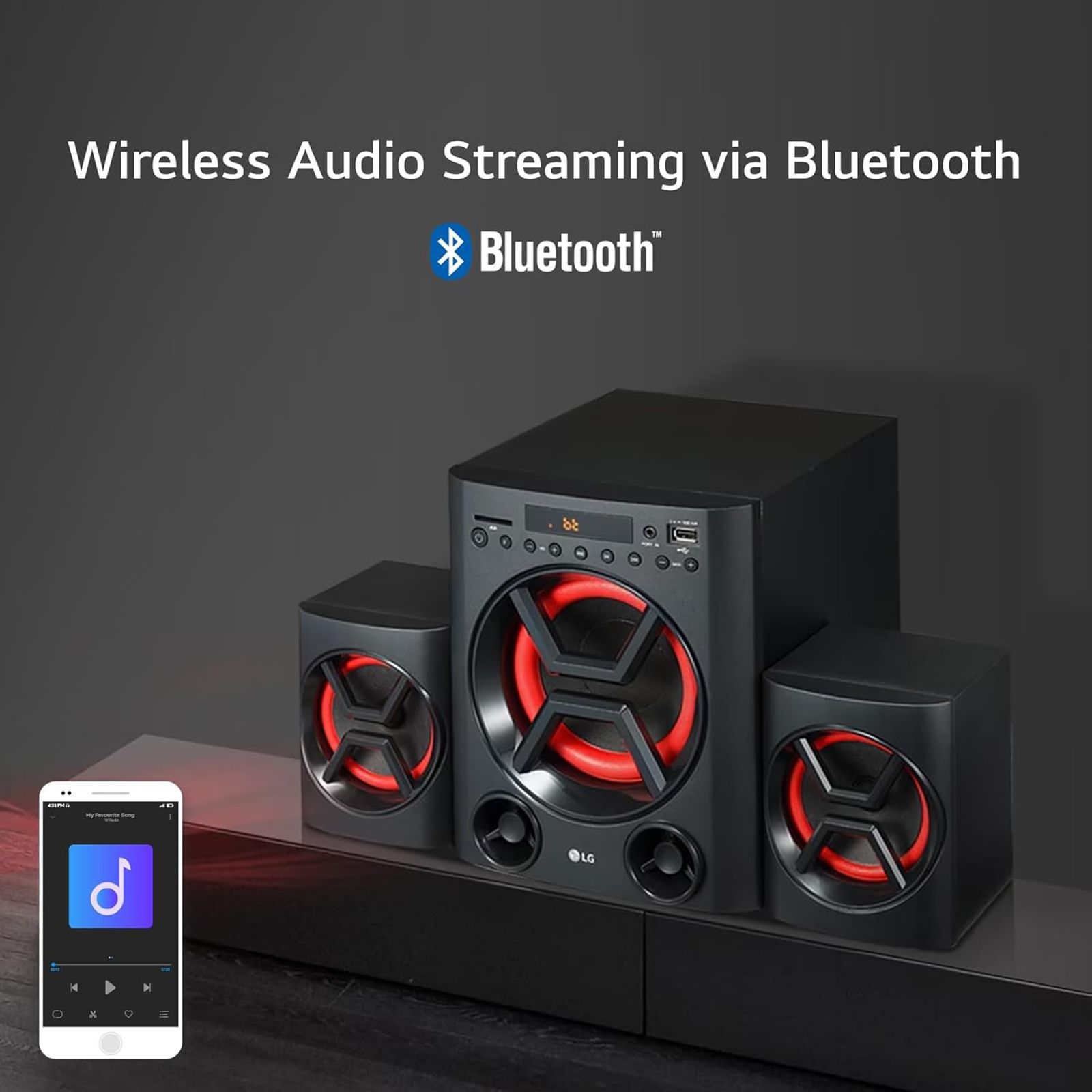 LG 40W Multimedia Speaker (Deep Bass Sound, 2.1 Channel, Red) LG 40W Multimedia Speaker (Deep Bass Sound, 2.1 Channel, Red)_13
