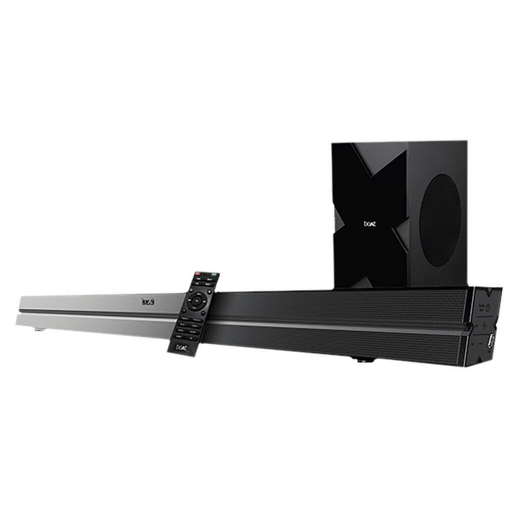 boAt Aavante Bar 1580 120W Bluetooth Soundbar with Remote (Surround Sound, 2.1 Channel, Black) boAt Aavante Bar 1580 120W Bluetooth Soundbar with Remote (Surround Sound, 2.1 Channel, Black)_1