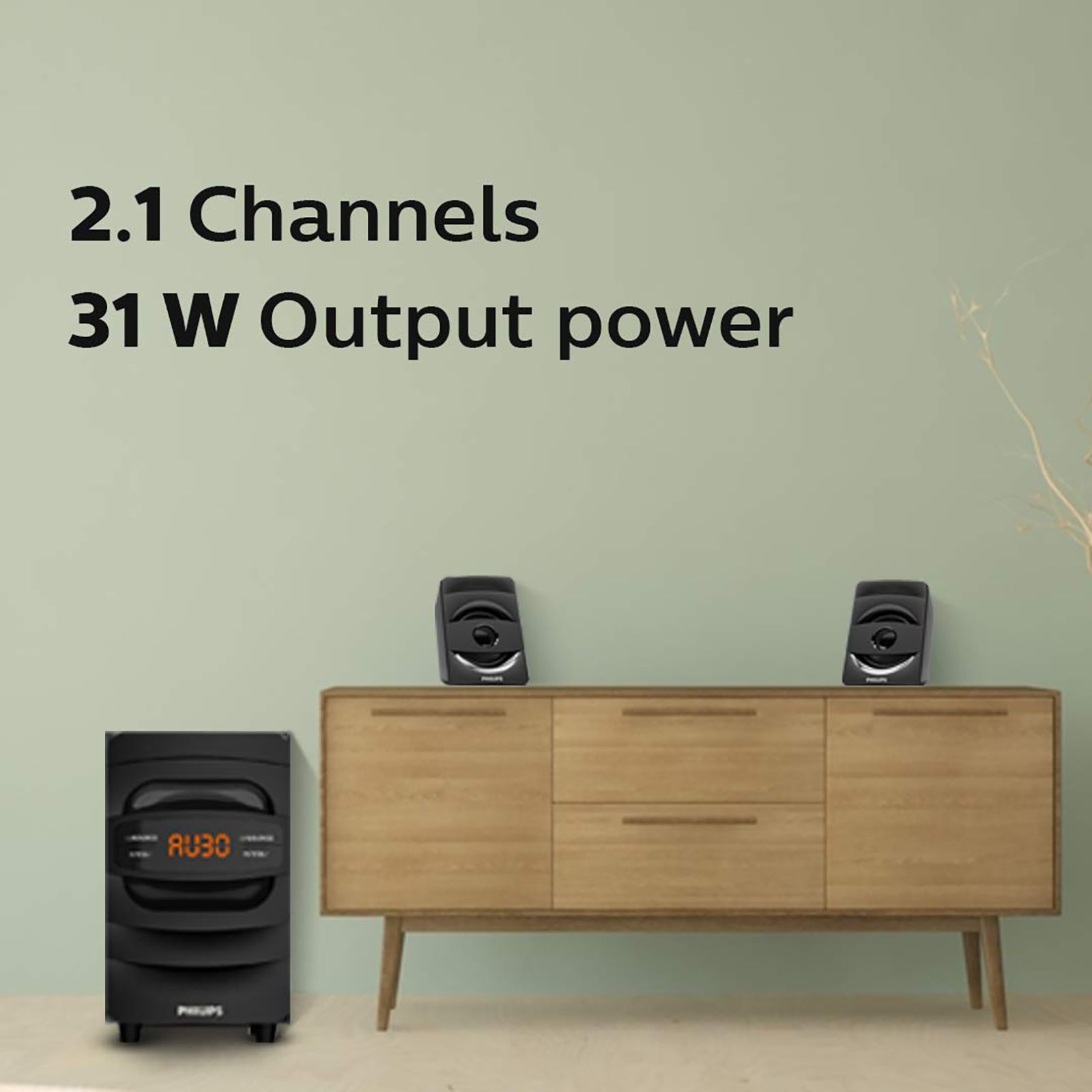 PHILIPS 31W Multimedia Speaker (Surround Sound, 2.1 Channel, Black) PHILIPS 31W Multimedia Speaker (Surround Sound, 2.1 Channel, Black)_10