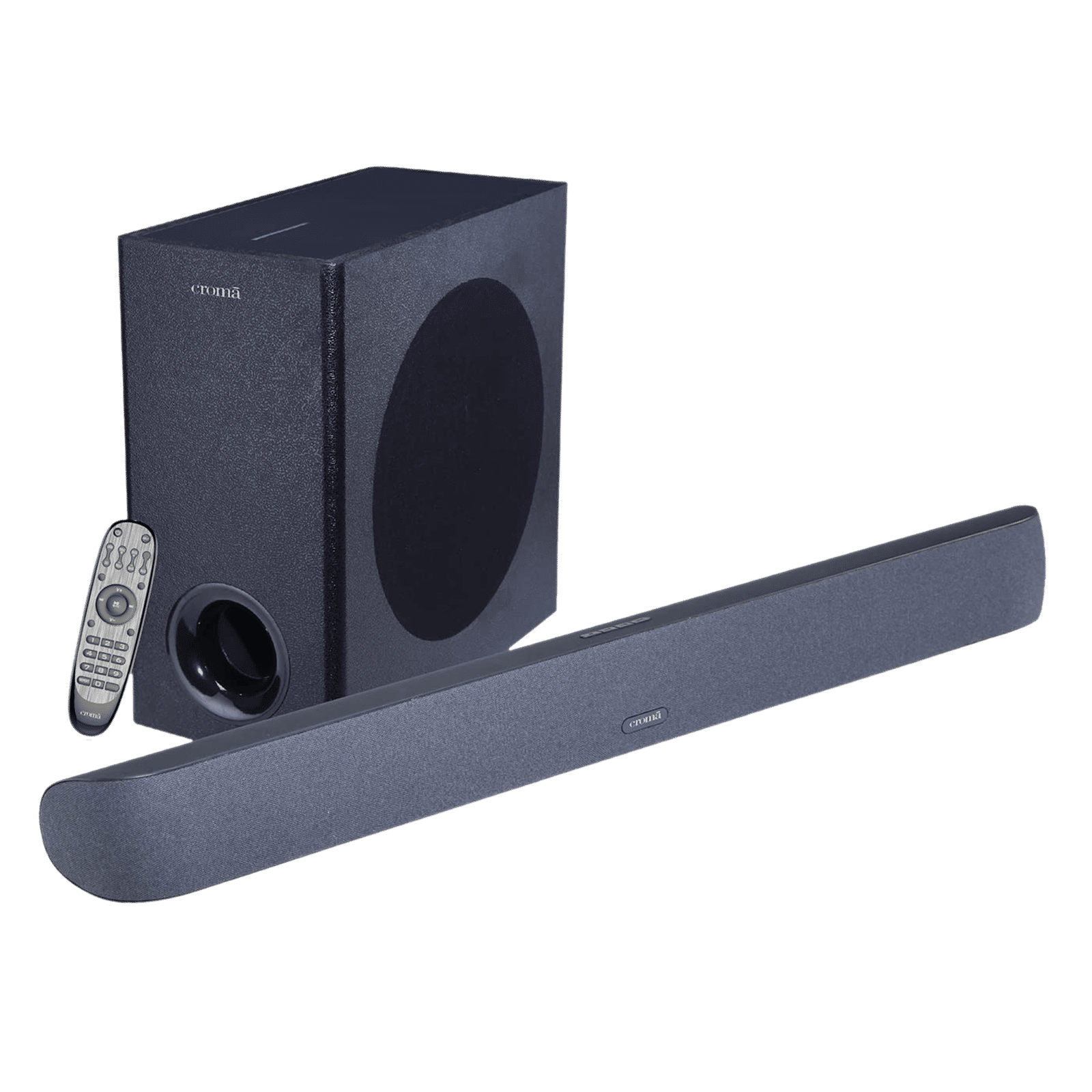 Croma 240W Bluetooth Soundbar with Remote (Rich Bass, 2.1 Channel, Black) Croma 240W Bluetooth Soundbar with Remote (Rich Bass, 2.1 Channel, Black)_1