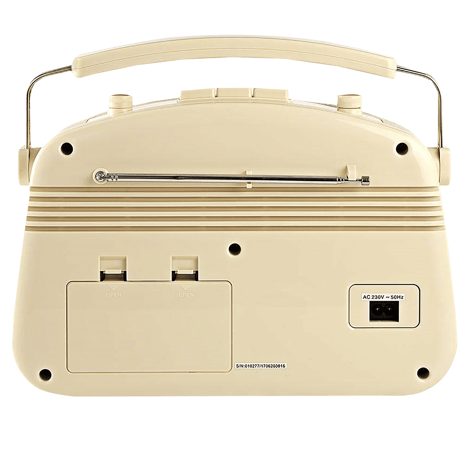 nedis Vintage Retro Classic 5.4W Portable Bluetooth Speaker (Built-In FM, Stereo Channel, Beige)_4
