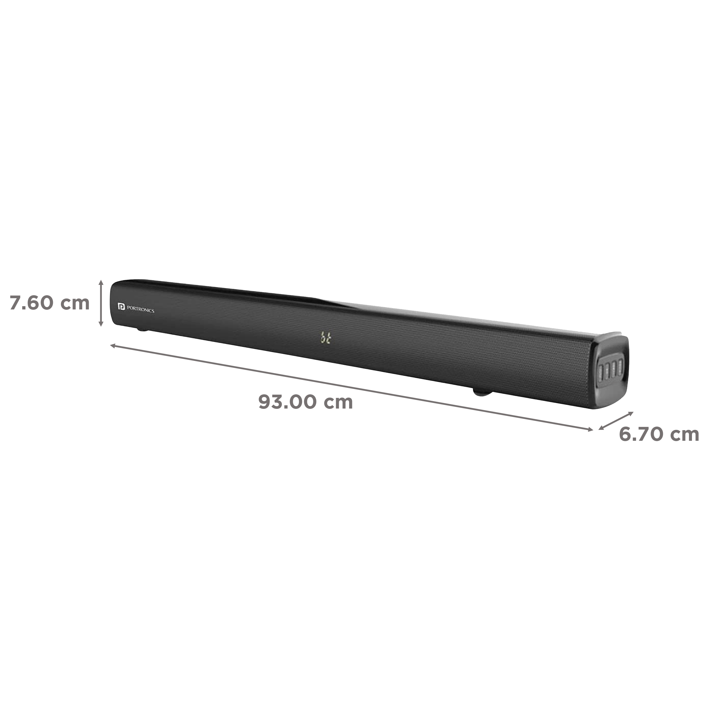 PORTRONICS Pure Sound 102 160W Bluetooth Soundbar with Remote (Surround Sound, 2.1 Channel, Black)_4