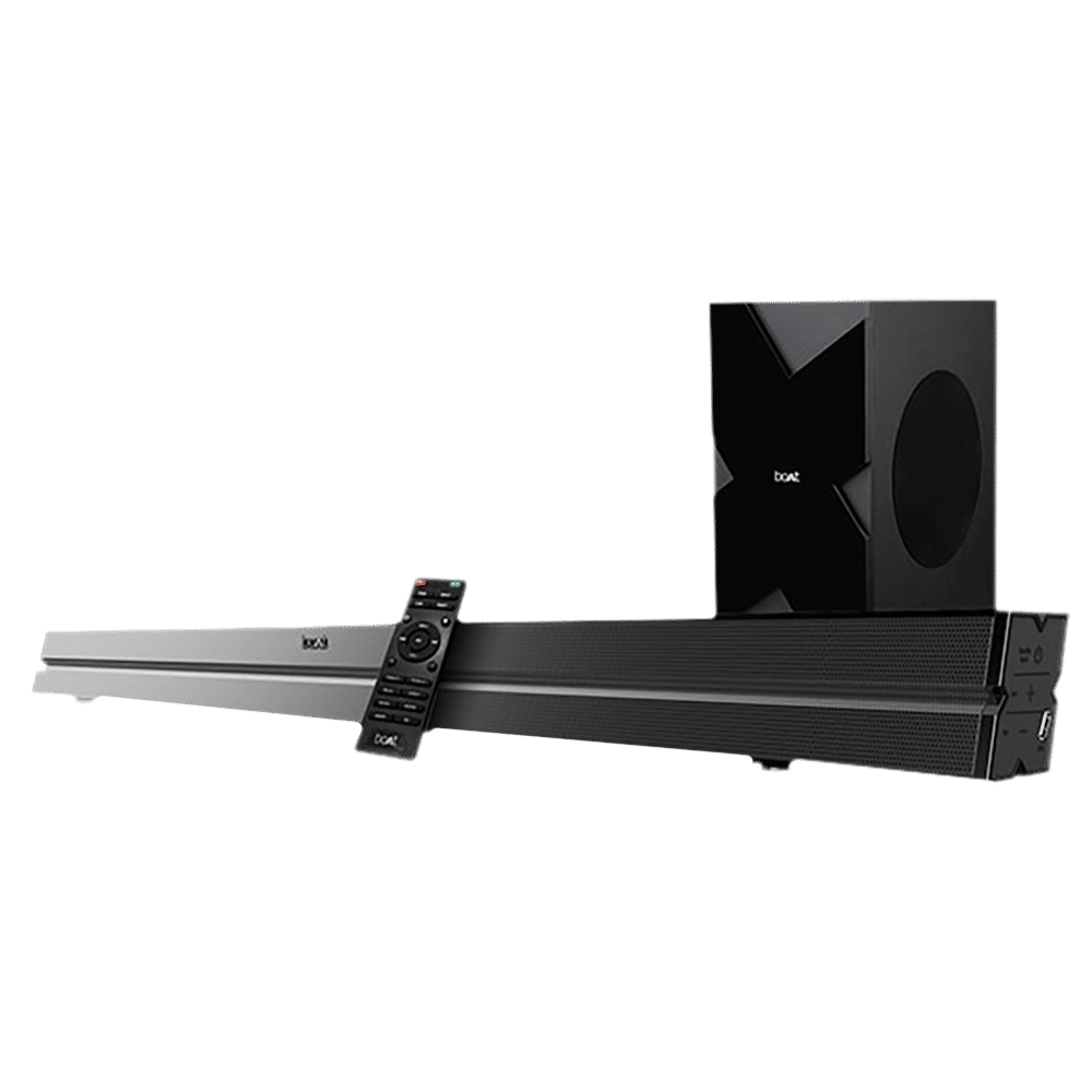boAt Aavante Bar 1550 120W Bluetooth Soundbar with Remote (Surround Sound, 2.1 Channel, Black) boAt Aavante Bar 1550 120W Bluetooth Soundbar with Remote (Surround Sound, 2.1 Channel, Black)_1