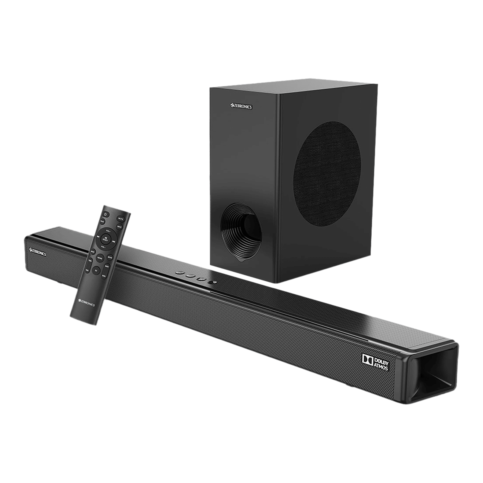 ZEBRONICS Zeb-Juke Bar 9800 450W Bluetooth Soundbar with Remote (Dolby Digital Plus, 2.1.2 Channel, Black) ZEBRONICS Zeb-Juke Bar 9800 450W Bluetooth Soundbar with Remote (Dolby Digital Plus, 2.1.2 Channel, Black)_1