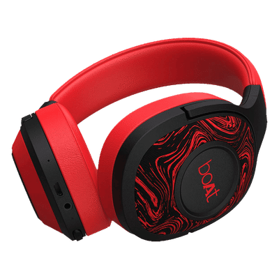 boAt Rockerz 550 Bluetooth Headset with Mic (Dual Connectivity, Over Ear, Red)