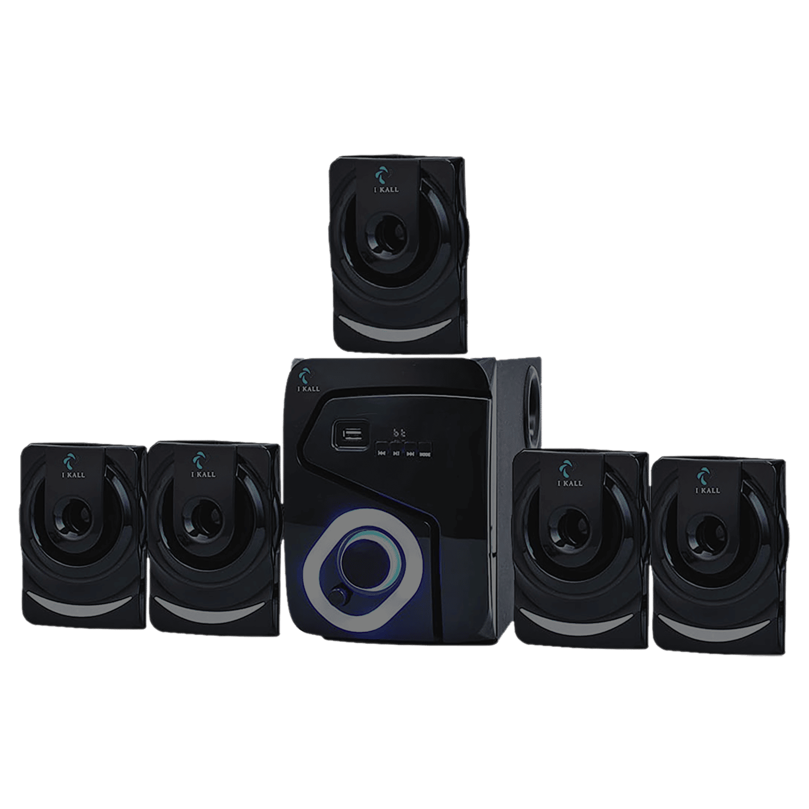 I KALL 5.1 Channel 60 Watts Multimedia Standard Home Theatre System (Wireless Music Streaming, IK-999, Black) I KALL 5.1 Channel 60 Watts Multimedia Standard Home Theatre System (Wireless Music Streaming, IK-999, Black)_1
