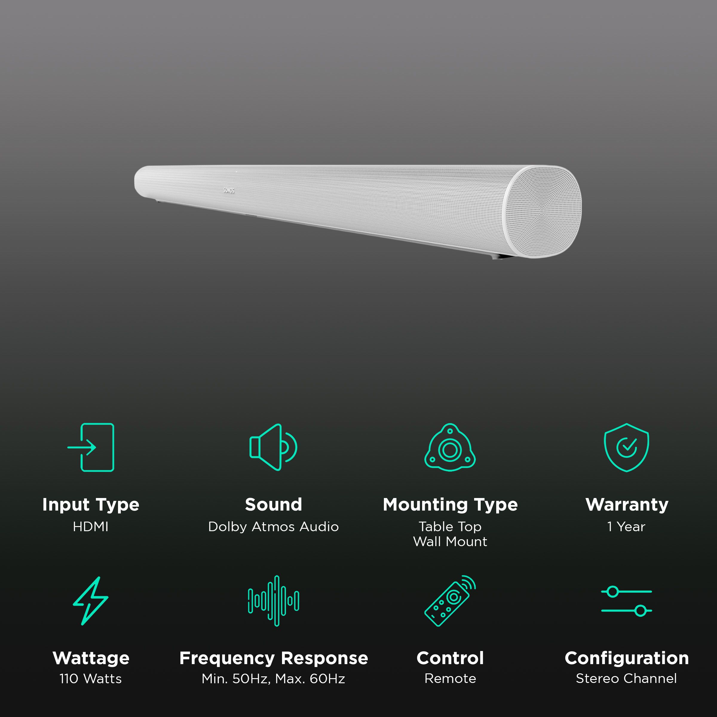 SONOS ARC S19 Soundbar (Dolby Atmos, Stereo Channel, White) SONOS ARC S19 Soundbar (Dolby Atmos, Stereo Channel, White)_2