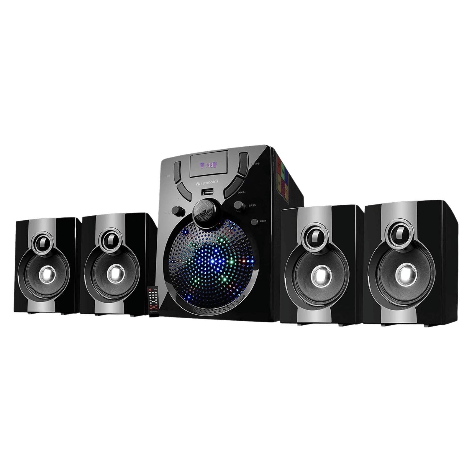 ZEBRONICS Udaan 60W Multimedia Speaker (Built-in FM Radio, 4.1 Channel, Black) ZEBRONICS Udaan 60W Multimedia Speaker (Built-in FM Radio, 4.1 Channel, Black)_1